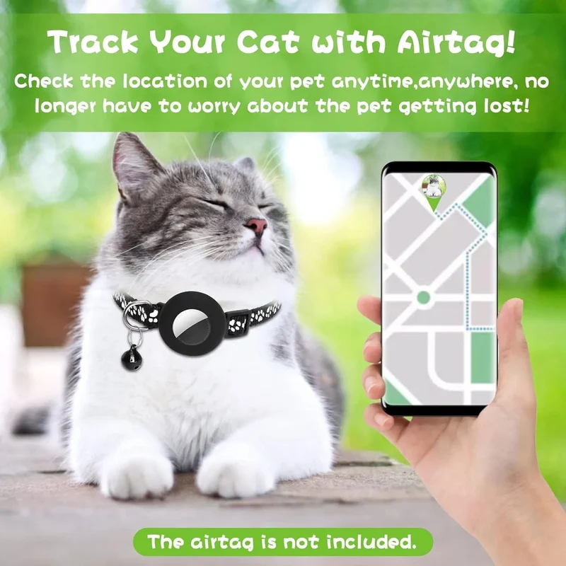 Colar de gato refletor para Airtag