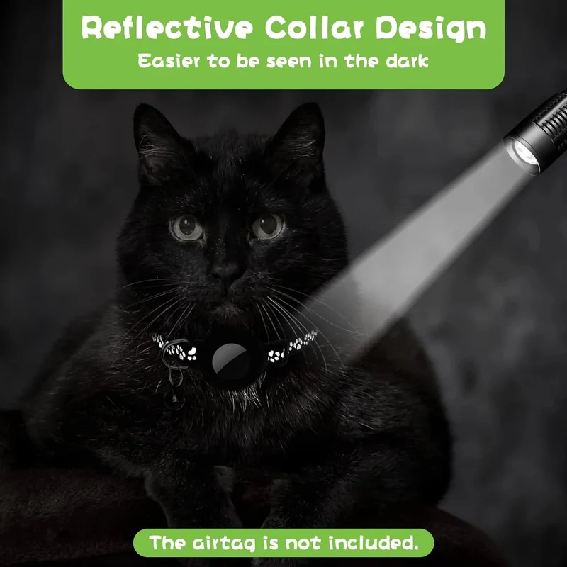 Colar de gato refletor para Airtag