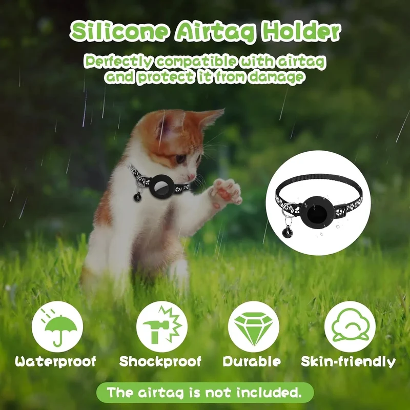 Colar de gato refletor para Airtag