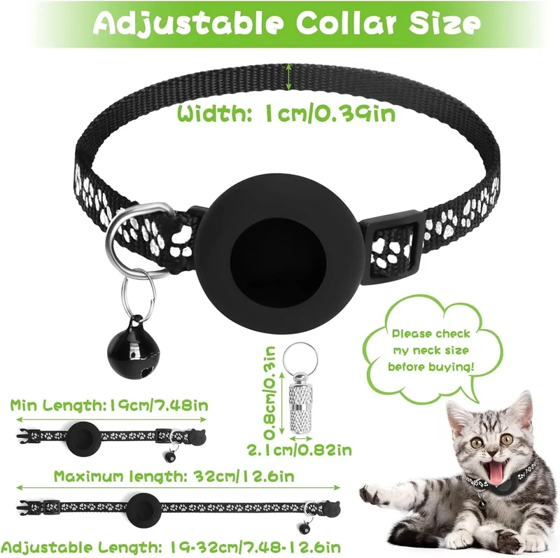 Colar de gato refletor para Airtag