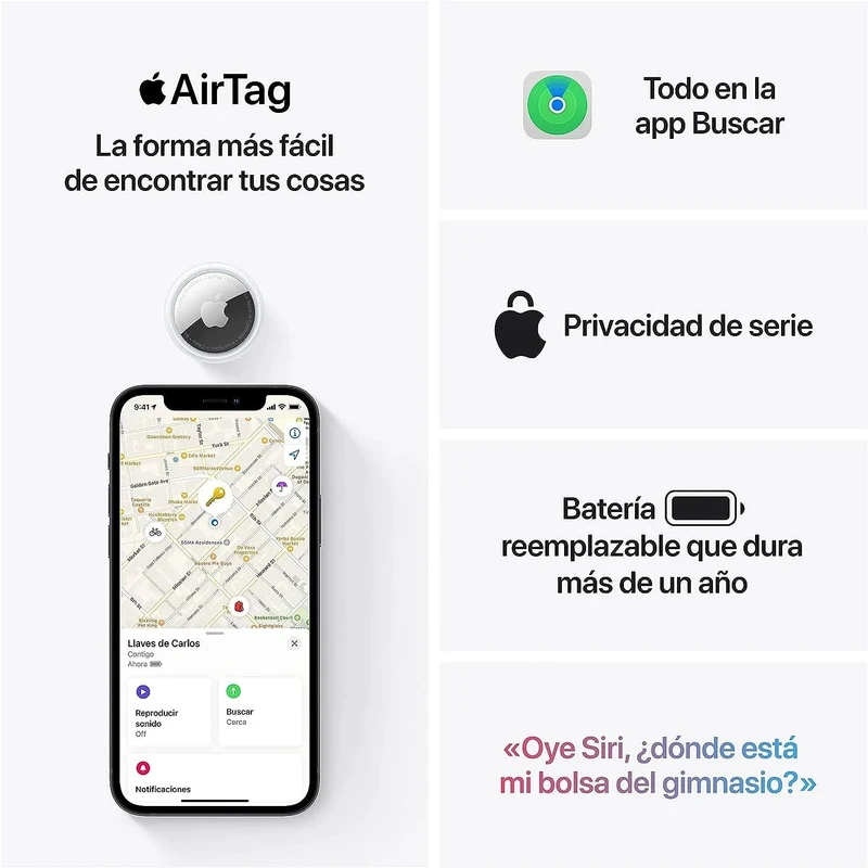 Localizador GPS Apple AirTag para Coleiras de Cão ou Gato