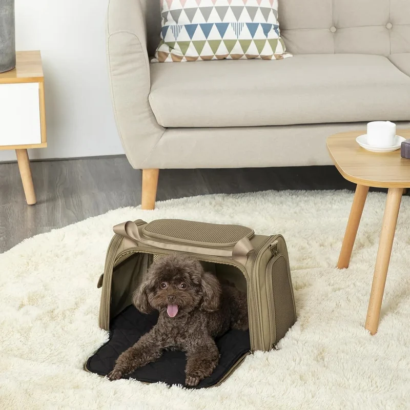 Transportadora para cão ou gato, dobrável, com alça de ombro ajustável
