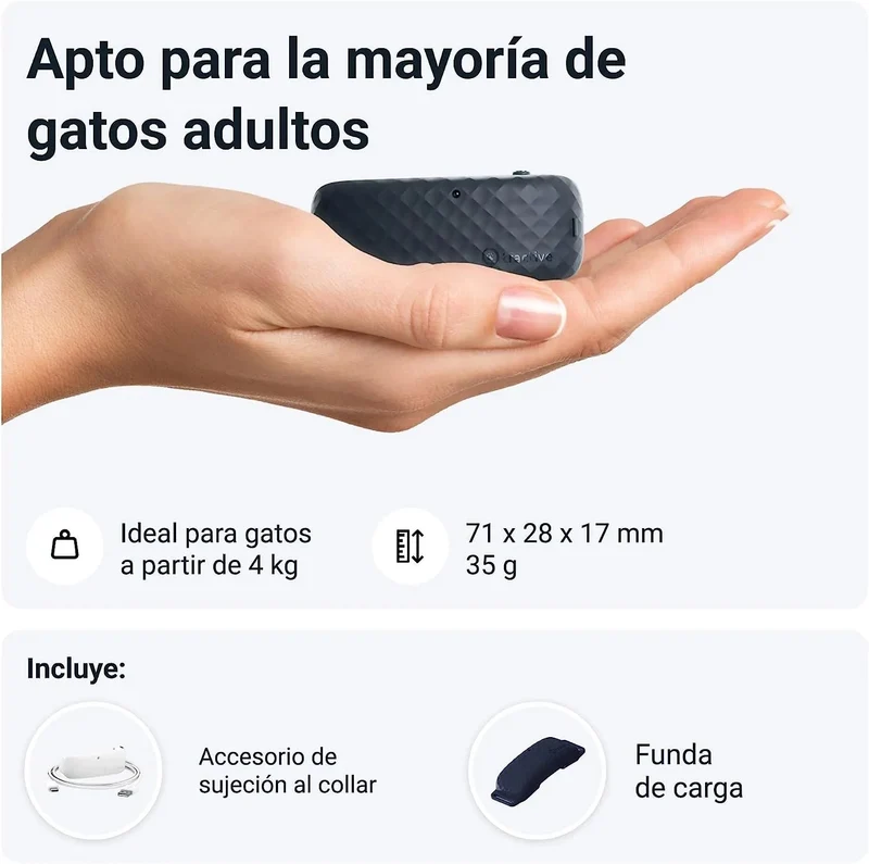 Colar GPS para gato, atualizações de localização 24 horas por dia, 7 dias por semana e análise do território, alerta anti-fuga, distância ilimitada