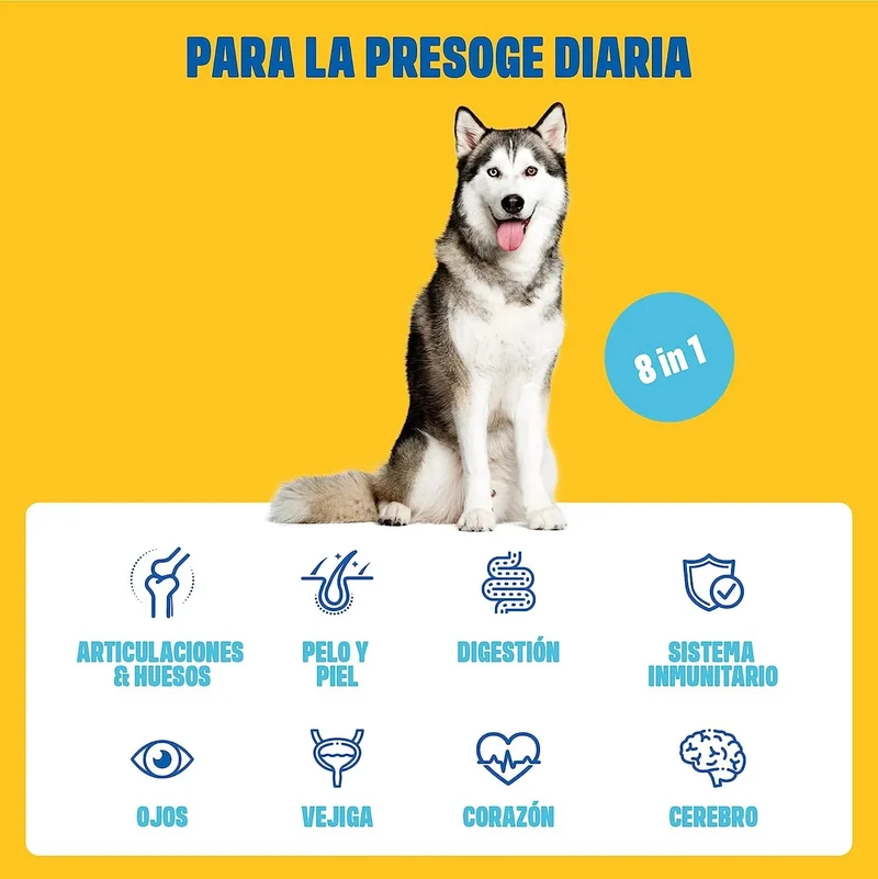Multivitaminas - Complemento alimentar Multivitamínico para cães - cuidado completo para uma vida feliz do cão - 60 biscoitos de frango (270 g)
