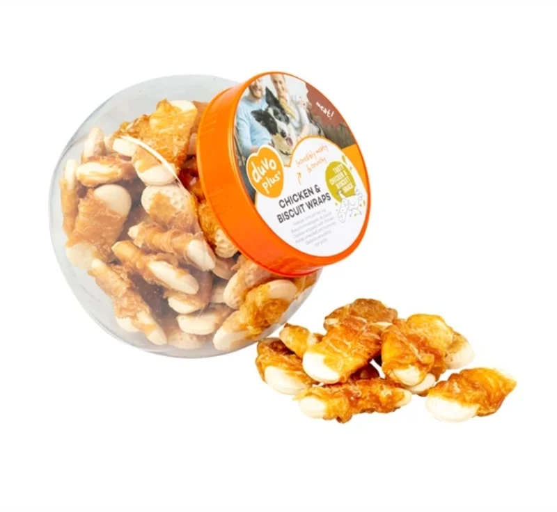 Duvoplus Hähnchen- und Keks-Wraps 400 Gramm ± 52 Stück