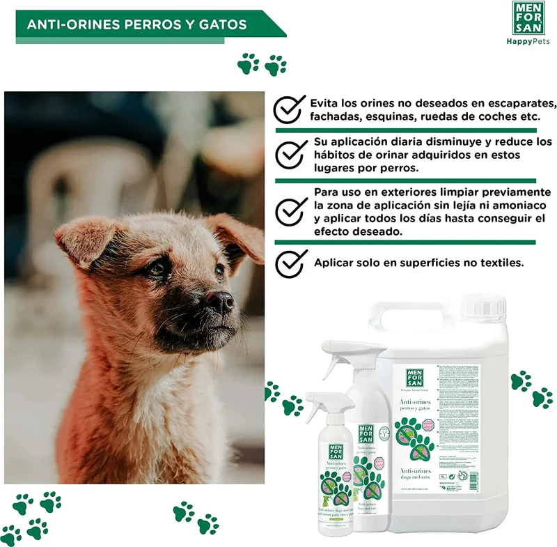 MENFORSAN Anti-urina cães e gatos 750 ml, produto educador repelente anti-urina