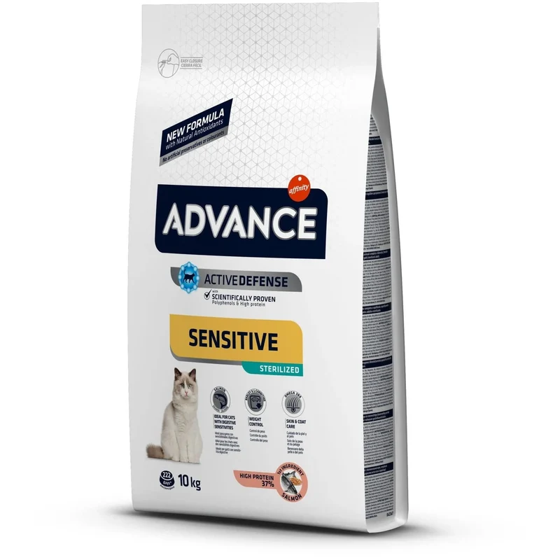 Advance Cat Sterilised Sensitive | Salmão e Cevada (Salmon & Barley) - Para Gatos Esterilizados