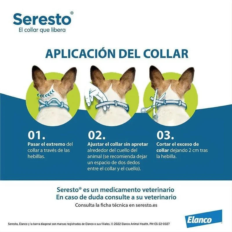 SERESTO Desparasitante Coleira para Cão Grande mais de 8 KG (70 CM)