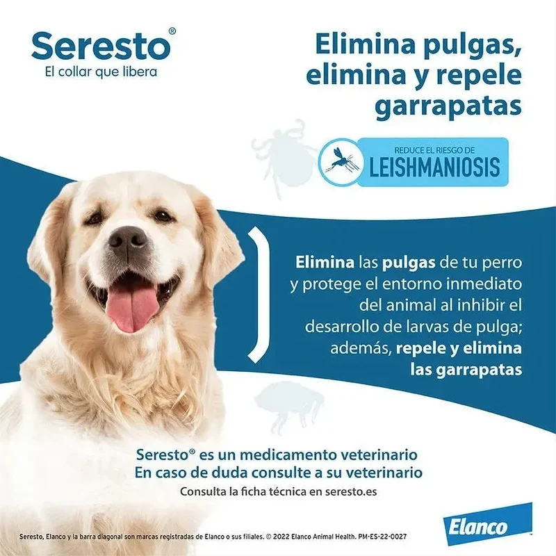 SERESTO Desparasitante Coleira para Cão Pequeno até 8 KG (AZUL)