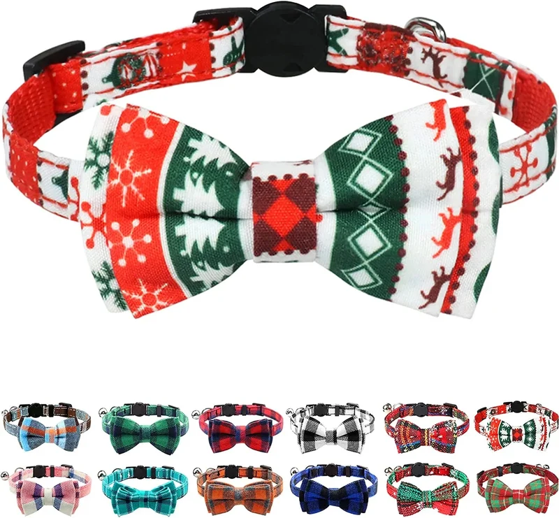 Laços de Natal com gravata-borboleta para gatos ou cães