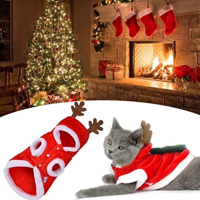 Conjunto Roupa de Natal para cão ou Gato ( 4 tamanhos)
