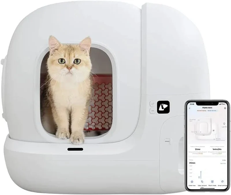 WC / Sanitário para gatos com auto-limpeza xSecure /eliminação de odores /App Controlo automático para vários gatos