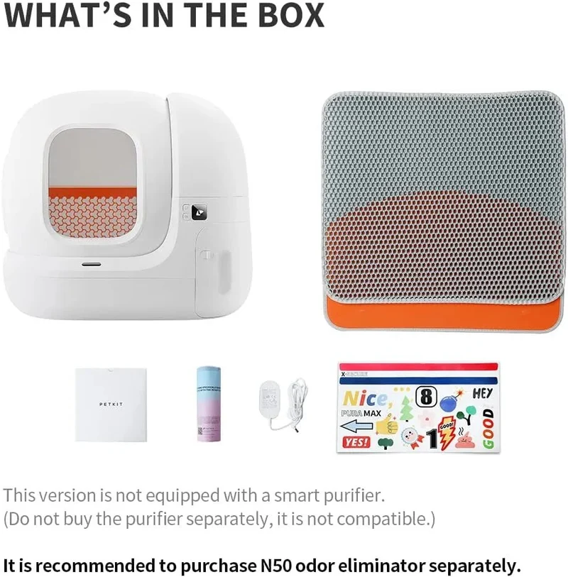 WC / Sanitário para gatos com auto-limpeza xSecure /eliminação de odores /App Controlo automático para vários gatos