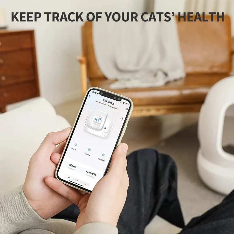 WC / Sanitário para gatos com auto-limpeza xSecure /eliminação de odores /App Controlo automático para vários gatos