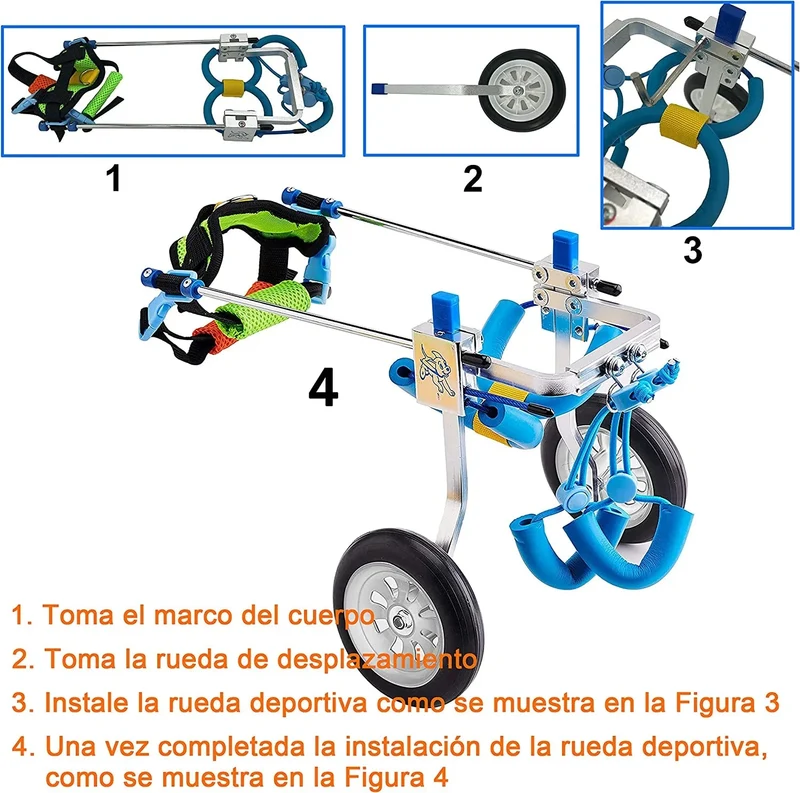 Cadeira de rodas / Andarilho Ajustável para Cães