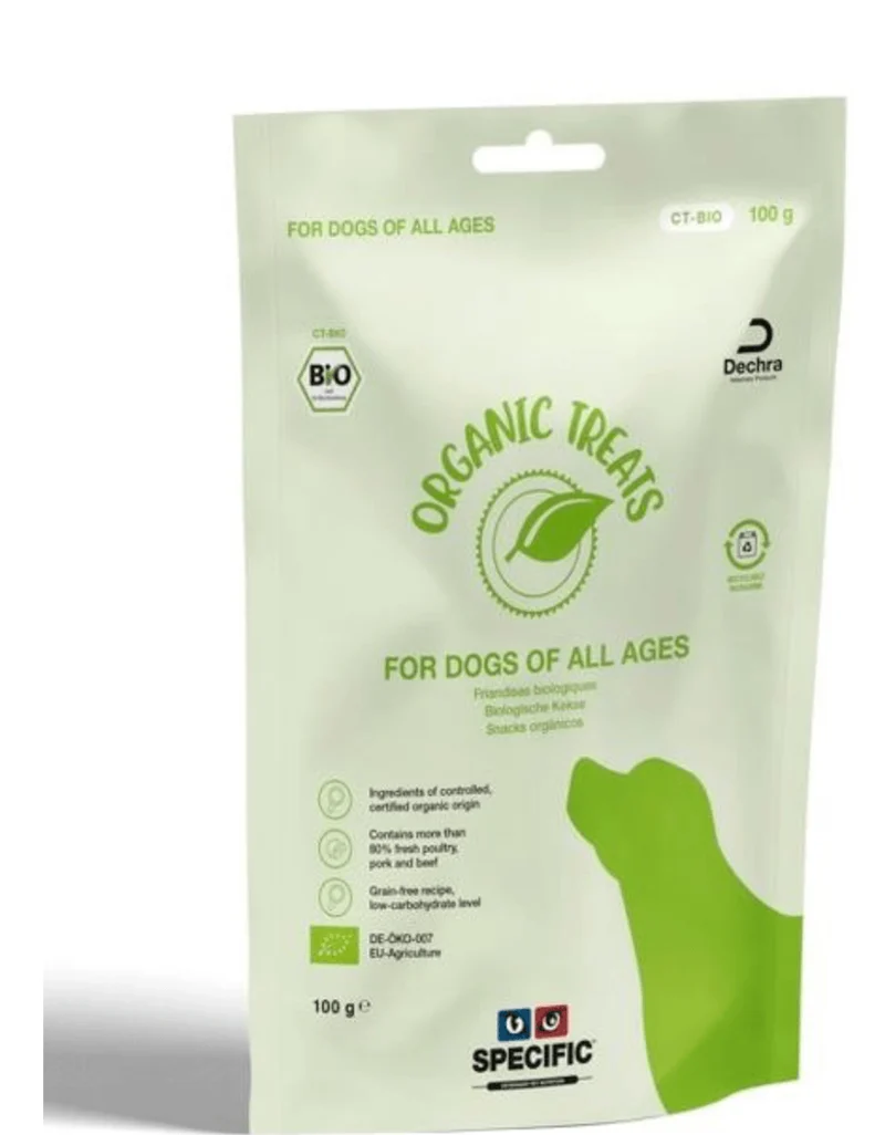 SPECIFIC CT-BIO-ORGANIC TREAT para Cão (Caixa com 6 x 100 gramas = 600 gramas)