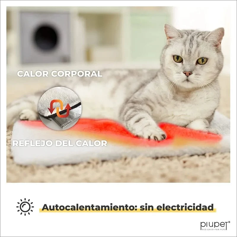 Base Térmica para Gatos ou Cães, sem eletricidade ou baterias, almofada de calor (PiuPet® )