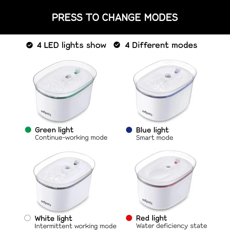 Fonte para Gatos, 2,5 Litros, Bebedouro Automático com Sensor de Infravermelhos + 2 filtros de carbono