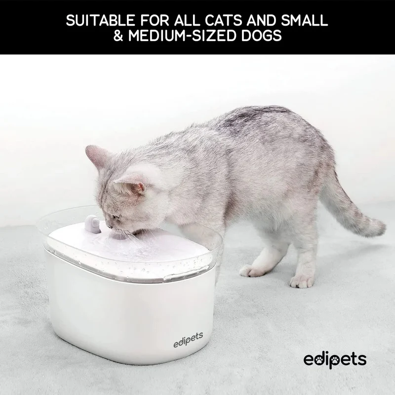 Fonte para Gatos, 2,5 Litros, Bebedouro Automático com Sensor de Infravermelhos + 2 filtros de carbono