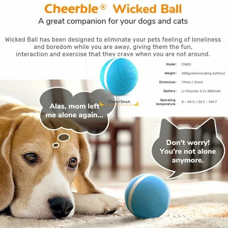 ⭐️⭐️⭐️⭐️⭐️ Bola "Inteligente" / Brinquedo Super-Divertido para 🐶 Cães e 🐱 Gatos (carregamento USB - Luz LED Flash) ⭐️⭐️⭐️⭐️⭐️
