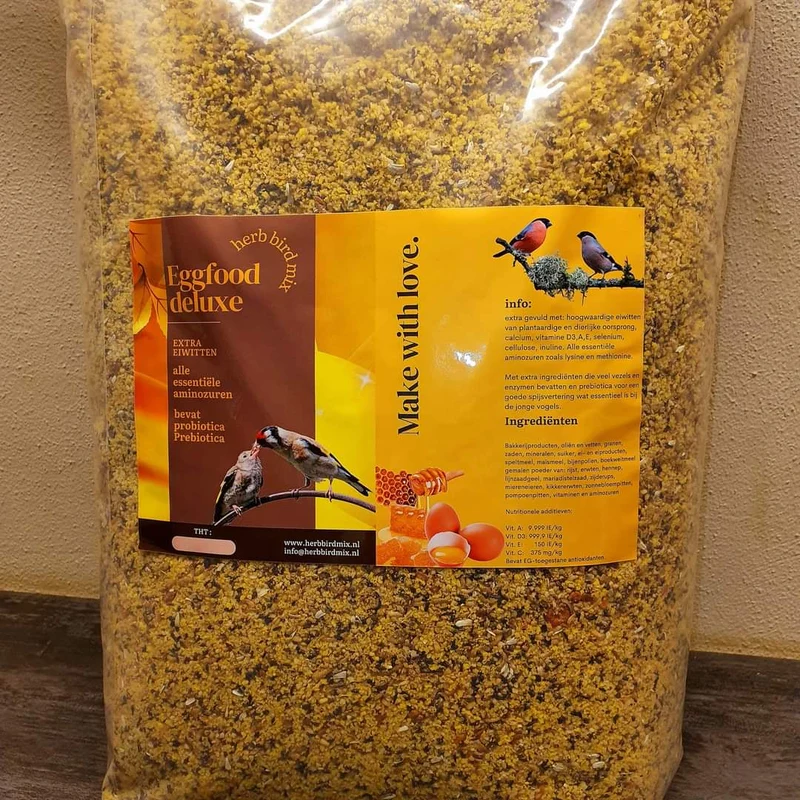 Eggfood Deluxe 10kg 14,2% Proteine ​​(+ Löwenzahn, Bierhefe, Seidenraupen ...)