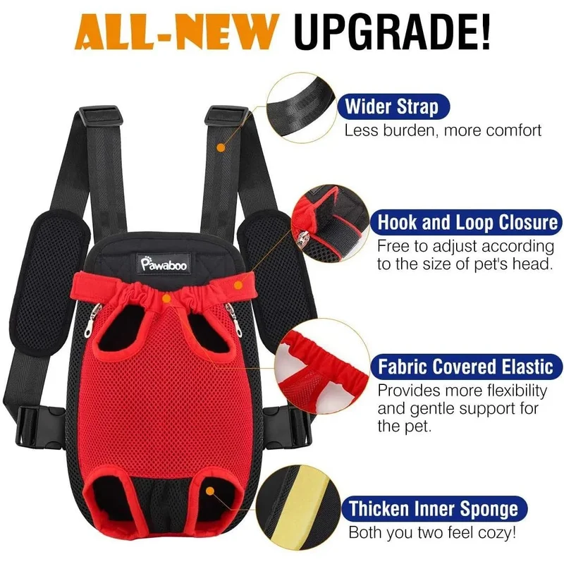 Mochila Transportadora Frontal Ajustável para Cães Pequenos