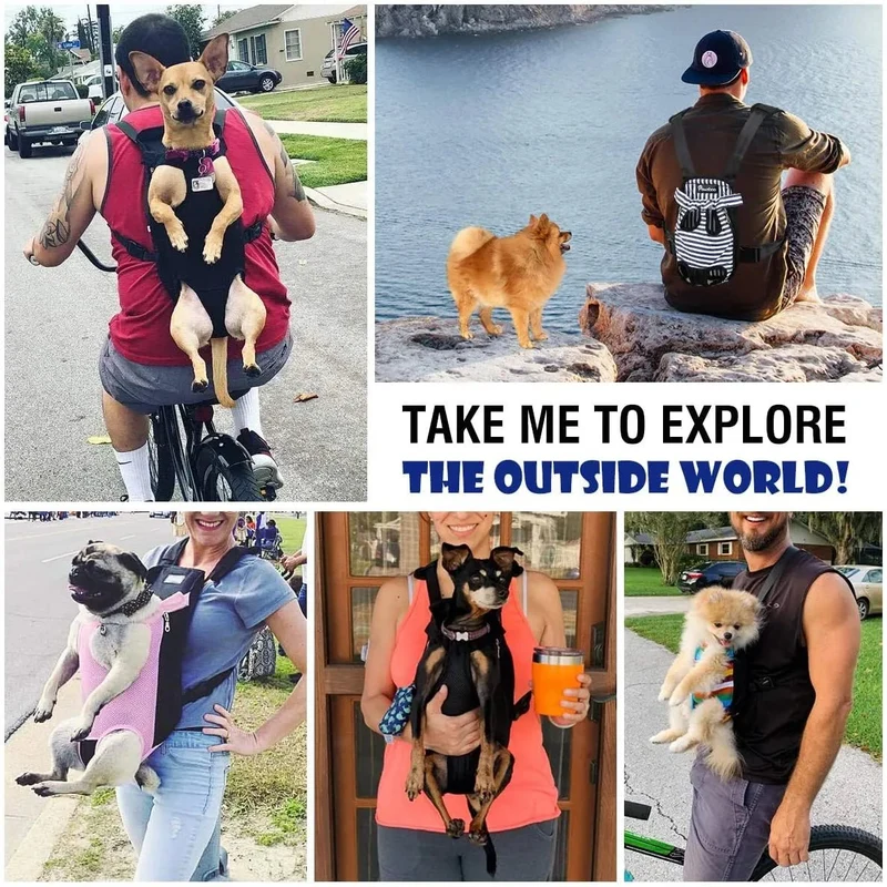Mochila Transportadora Frontal Ajustável para Cães Pequenos
