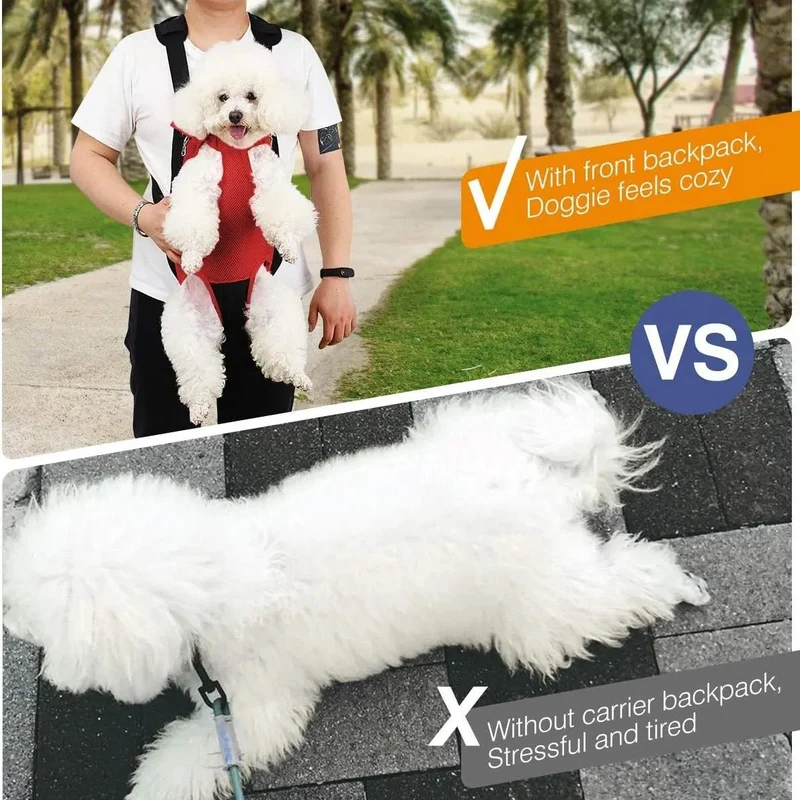 Mochila Transportadora Frontal Ajustável para Cães Pequenos