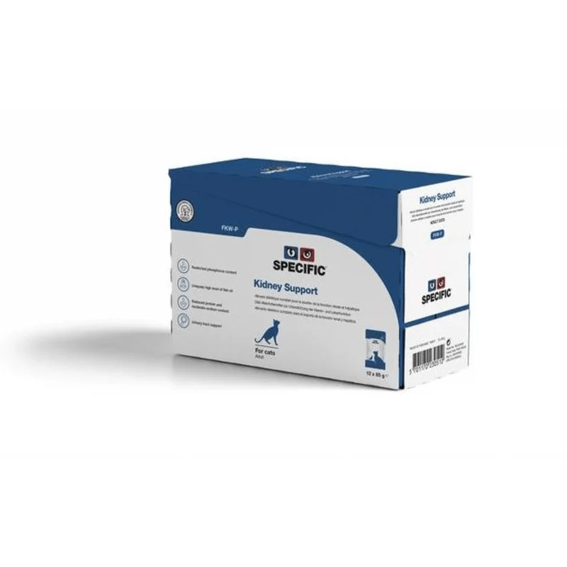 Specific Cat Specific FKW-P Kidney Support - Caixa com 12 Embalagens de 85 gramas cada