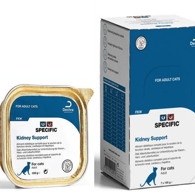 Specific Cat Specific FKW Kidney Support Wet (Terrina) - Caixa com 7 Embalagens de 100 gramas cada