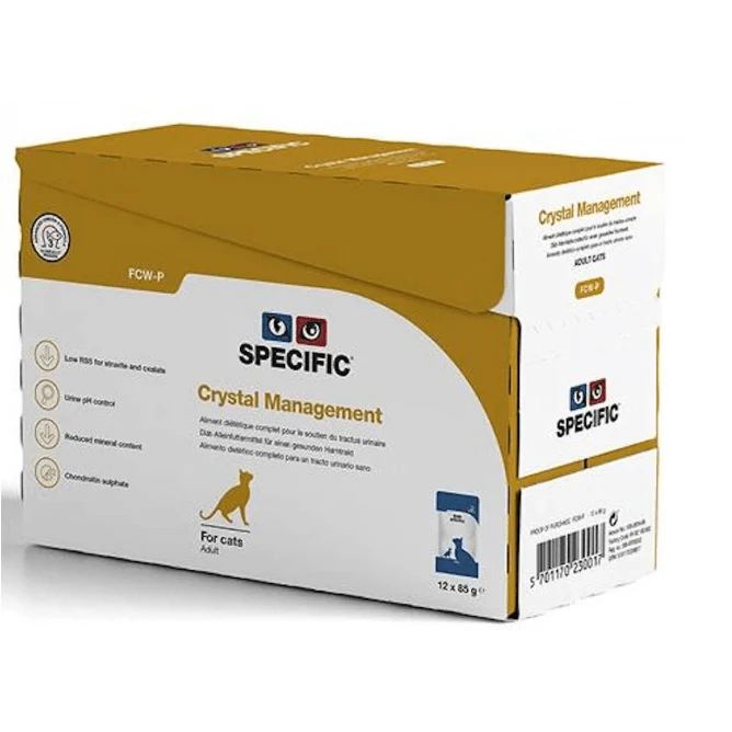 Specific Cat FCW-P Crystal Prevention - Caixa com 12 Embalagens de 85 gramas cada