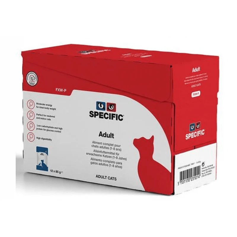 Specific Cat FXW-P Adult Wet (Terrina) - Caixa com 12 Embalagens de 85 gramas cada