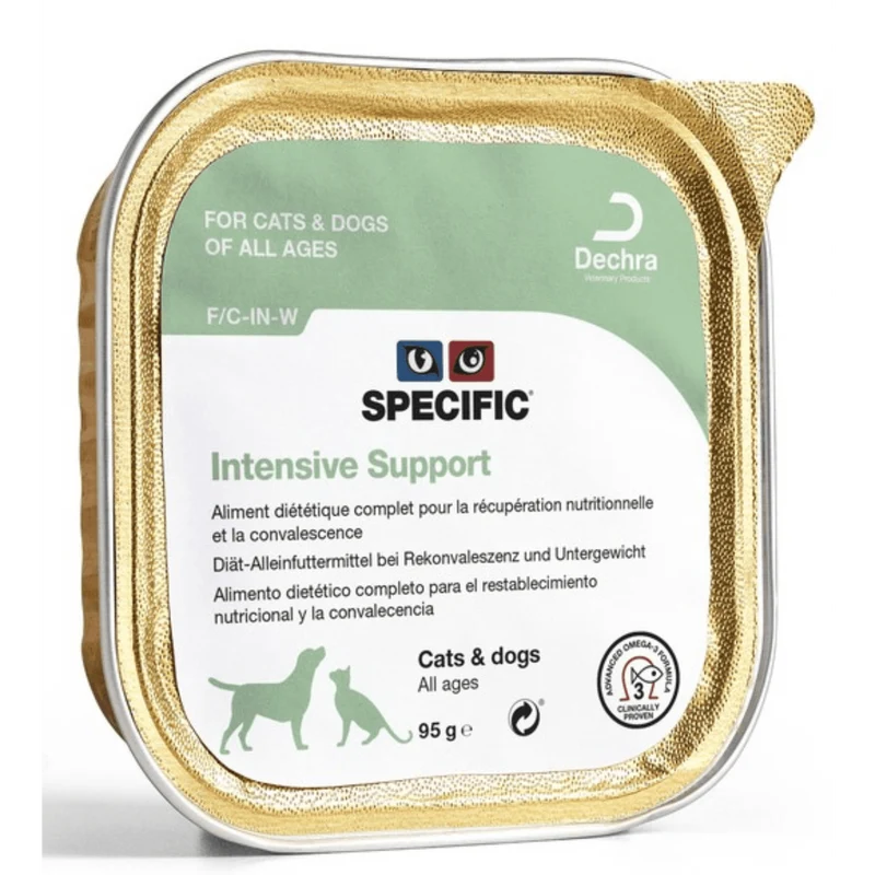 Specific Cão ou Gato F/C-IN-W Intensive Support Wet (Terrina) - Caixa com 7 Embalagens de 95 gramas cada