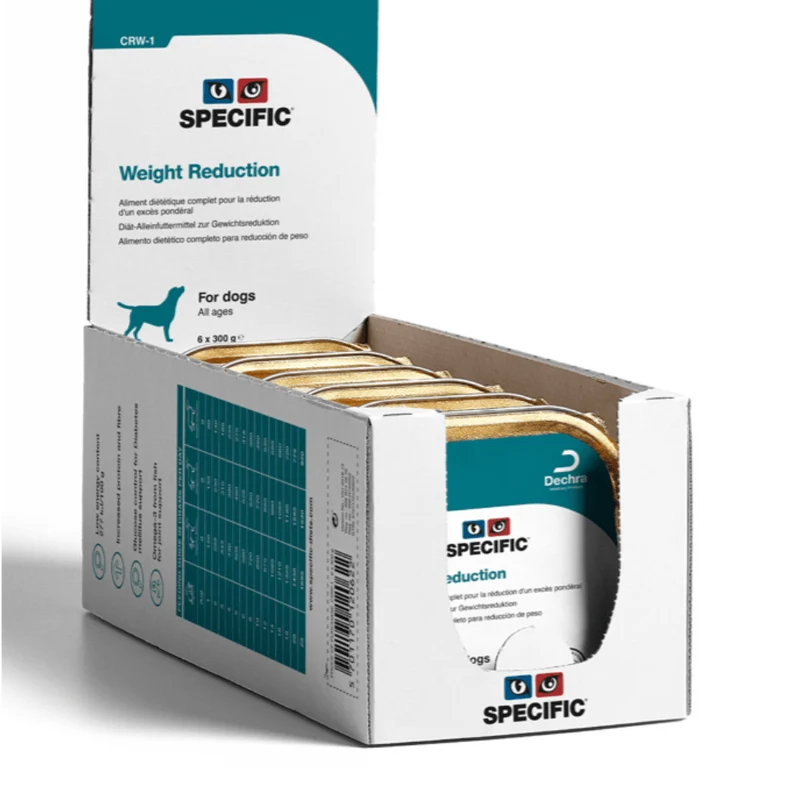 Specific Dog CRW-1 Weight Reduction (Terrina) - Caixa com 6 Embalagens de 300 gramas cada