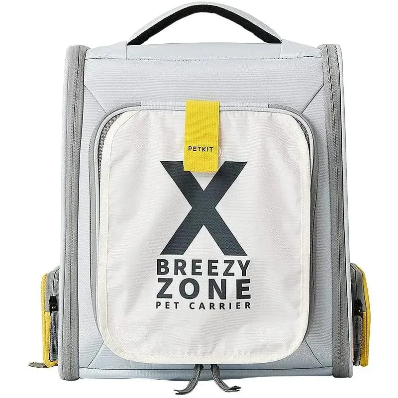 Mochila Transportadora Breezy Zone para gatos e cães pequenos, Expansível e Dobrável - Mochila de viagem
