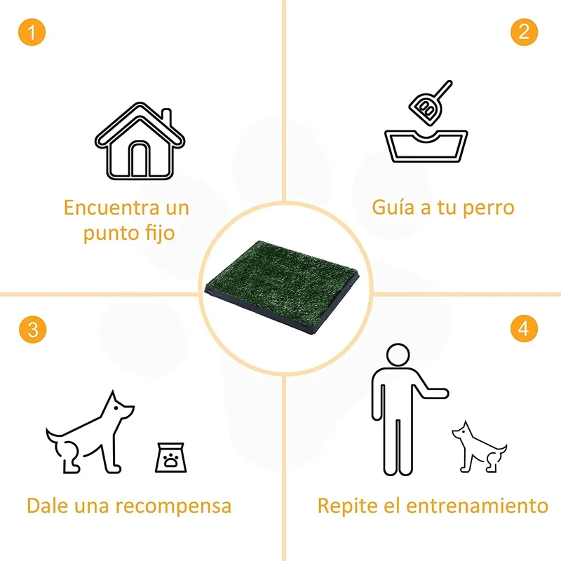 Sanitário de bandeja para cães, Relva artificial com gaveta lavável