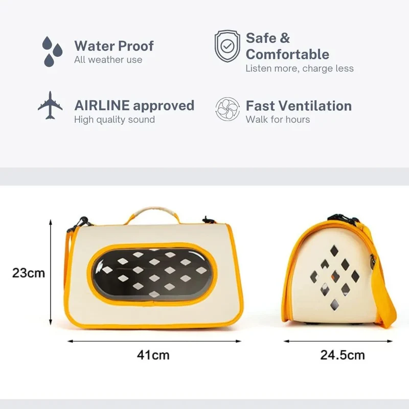 🐱 Transportadora de ombro para Gatos: transparente, leve e ventilada. ✅ Aprovada para Cabine de Avião