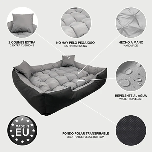 Cama / Sofá para cães, Lavável, ideal para Cães Grandes - 115 cm x 95 cm