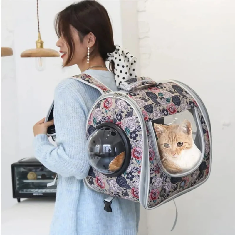 Mochila / Trolley respirável, tipo cápsula, para Gatos ou Cães pequenos