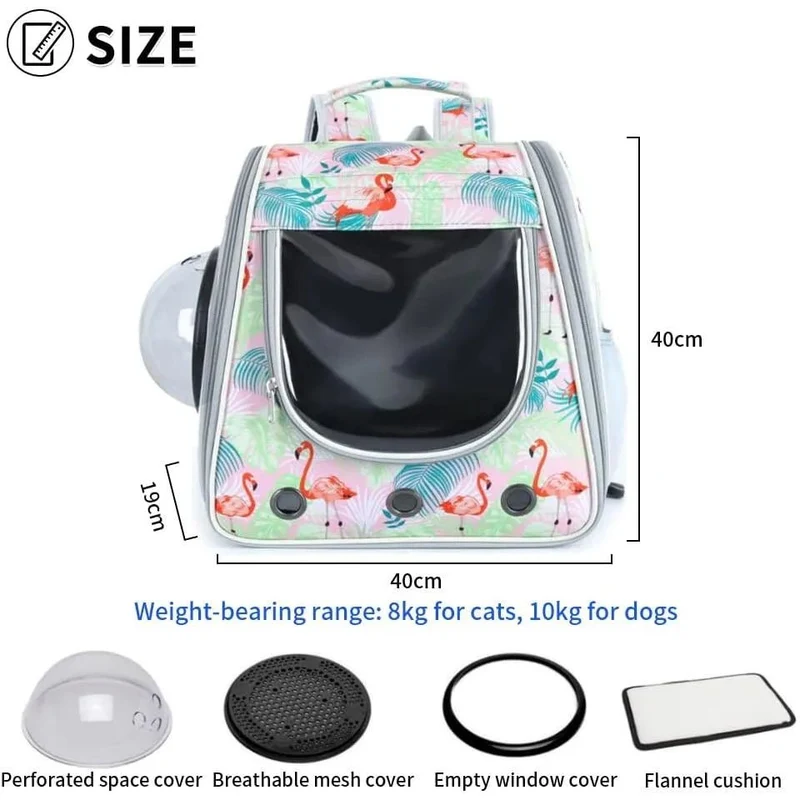 Mochila / Trolley respirável, tipo cápsula, para Gatos ou Cães pequenos