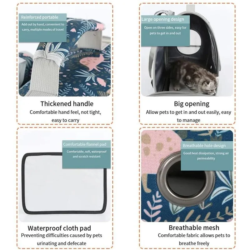 Mochila / Trolley respirável, tipo cápsula, para Gatos ou Cães pequenos