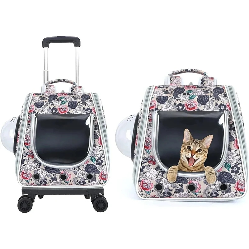 Mochila / Trolley respirável, tipo cápsula, para Gatos ou Cães pequenos