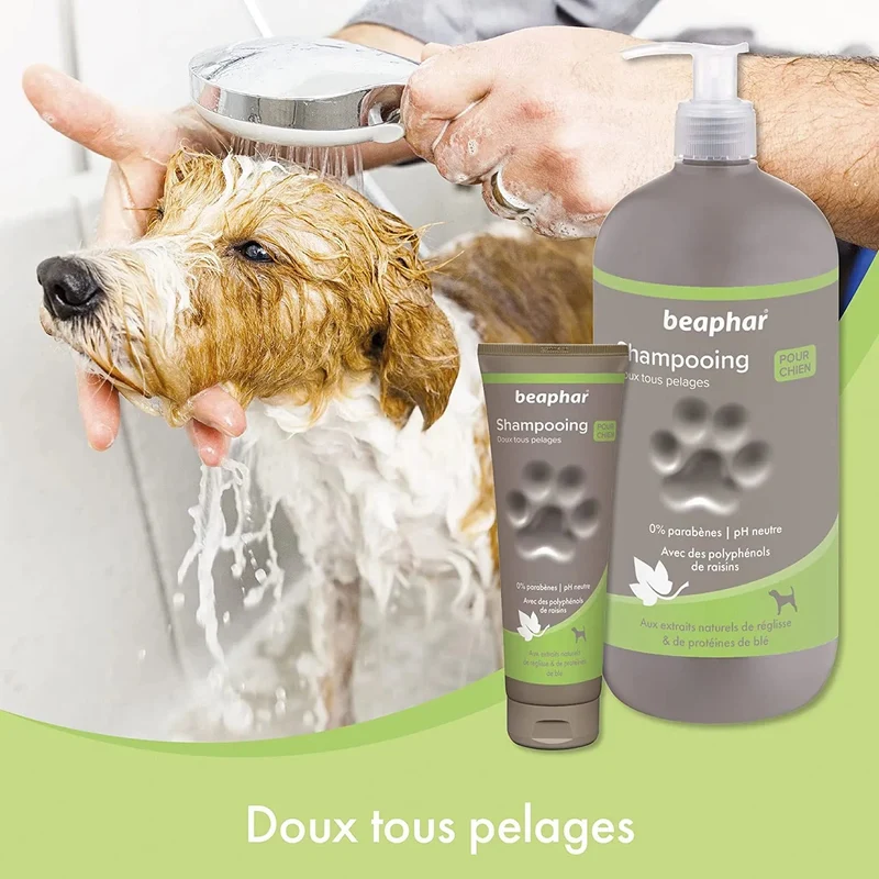 Beaphar Champô de alta cosmética para cães, todos os tipos de pêlo