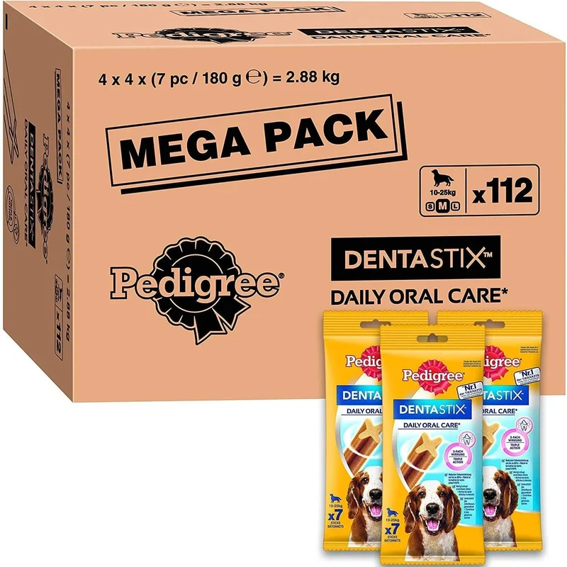 PEDIGREE DentaStix - Saquetas de Biscoitos para os dentes do seu cão