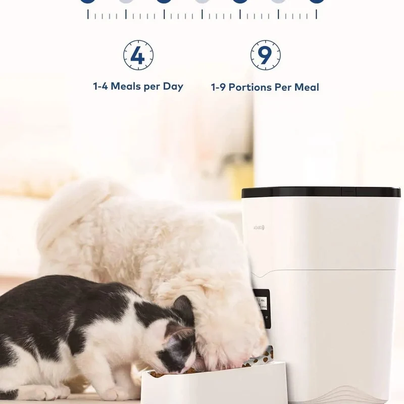 🐱🐶 Comedouro Inteligente para Gato ou Cão - Controlo de Tempo 1 a 4 refeições por dia - Gravação de voz 10 seg.