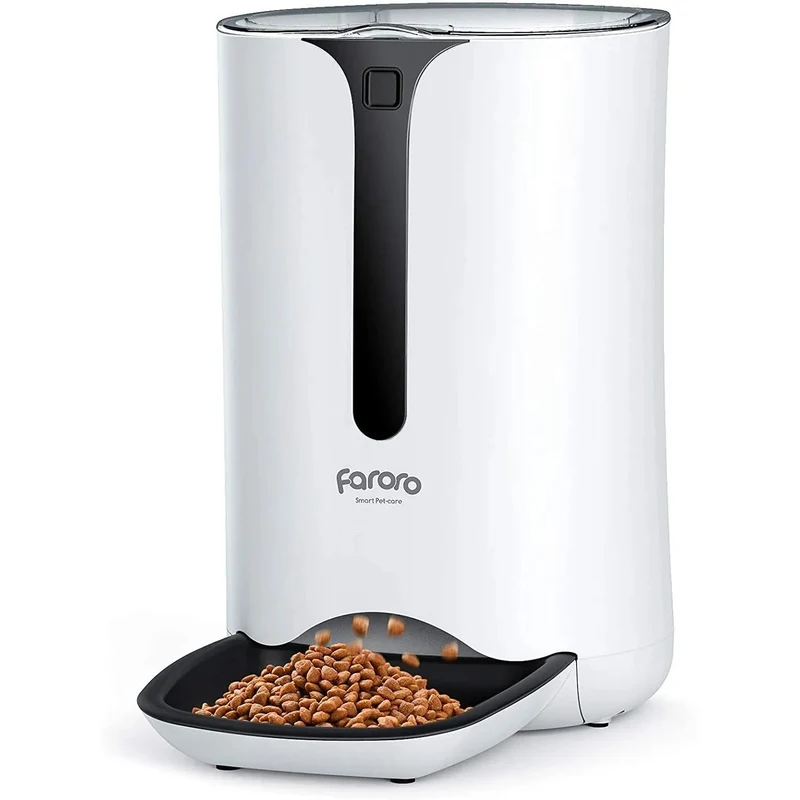 Alimentador Automático - Comedouro para Gatos ou Cães, com Temporizador, Ecrã LCD, Controlo de Porções - 7 litros - Até 4 refeições diárias