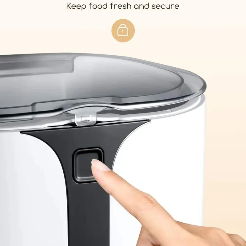 Alimentador Automático - Comedouro para Gatos ou Cães, com Temporizador, Ecrã LCD, Controlo de Porções - 7 litros - Até 4 refeições diárias