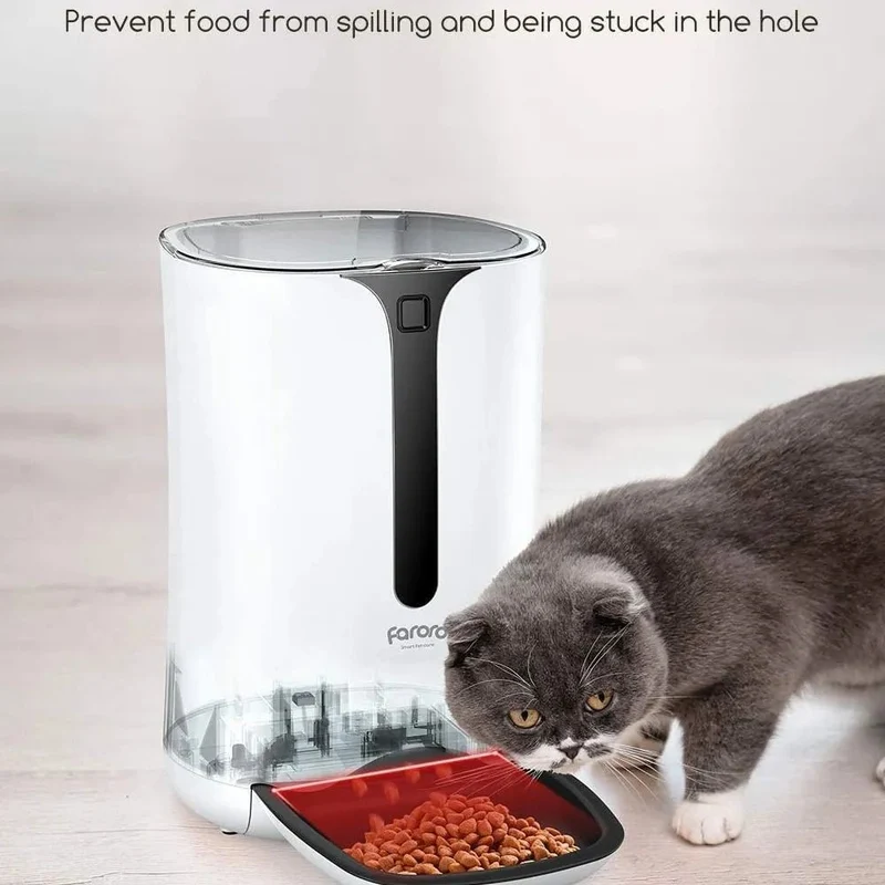 Alimentador Automático - Comedouro para Gatos ou Cães, com Temporizador, Ecrã LCD, Controlo de Porções - 7 litros - Até 4 refeições diárias
