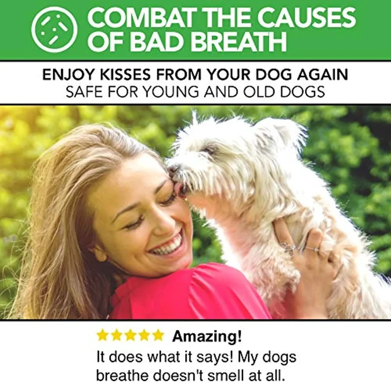 Higiene oral - Aditivo de água refrescante e 100 % natural para cães | Cuidado oral para combater o mau hálito, o sarro e a placa