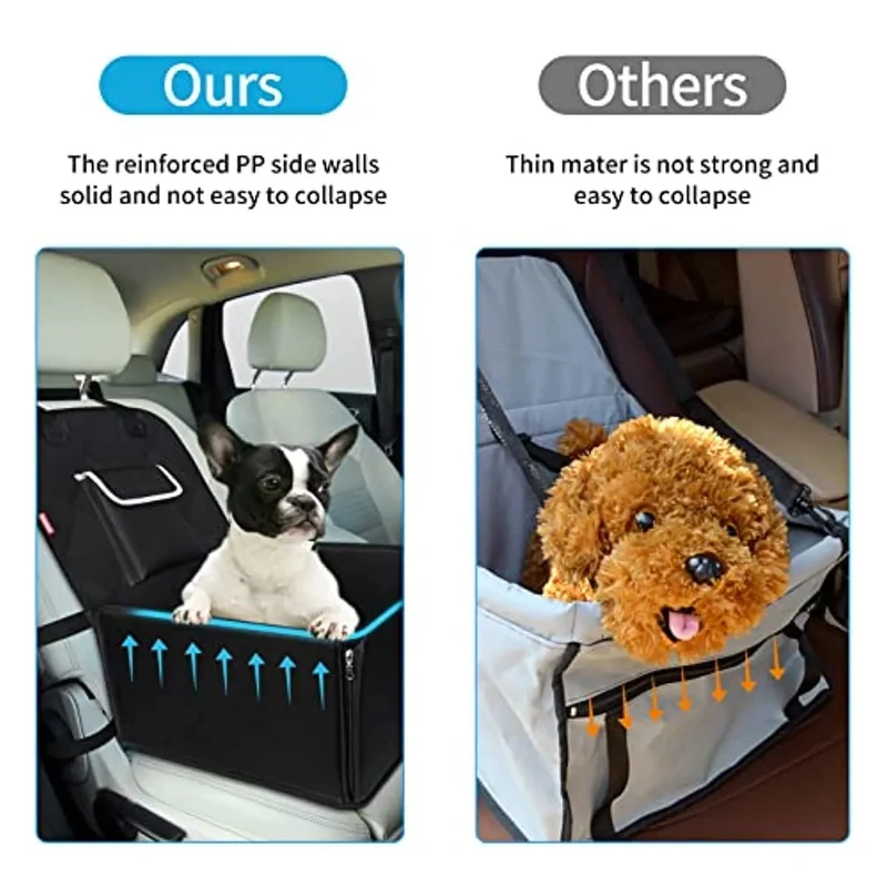 Tranportadora de cães Premium, Impermeável, para banco de automóvel, com cinto de segurança e lavável